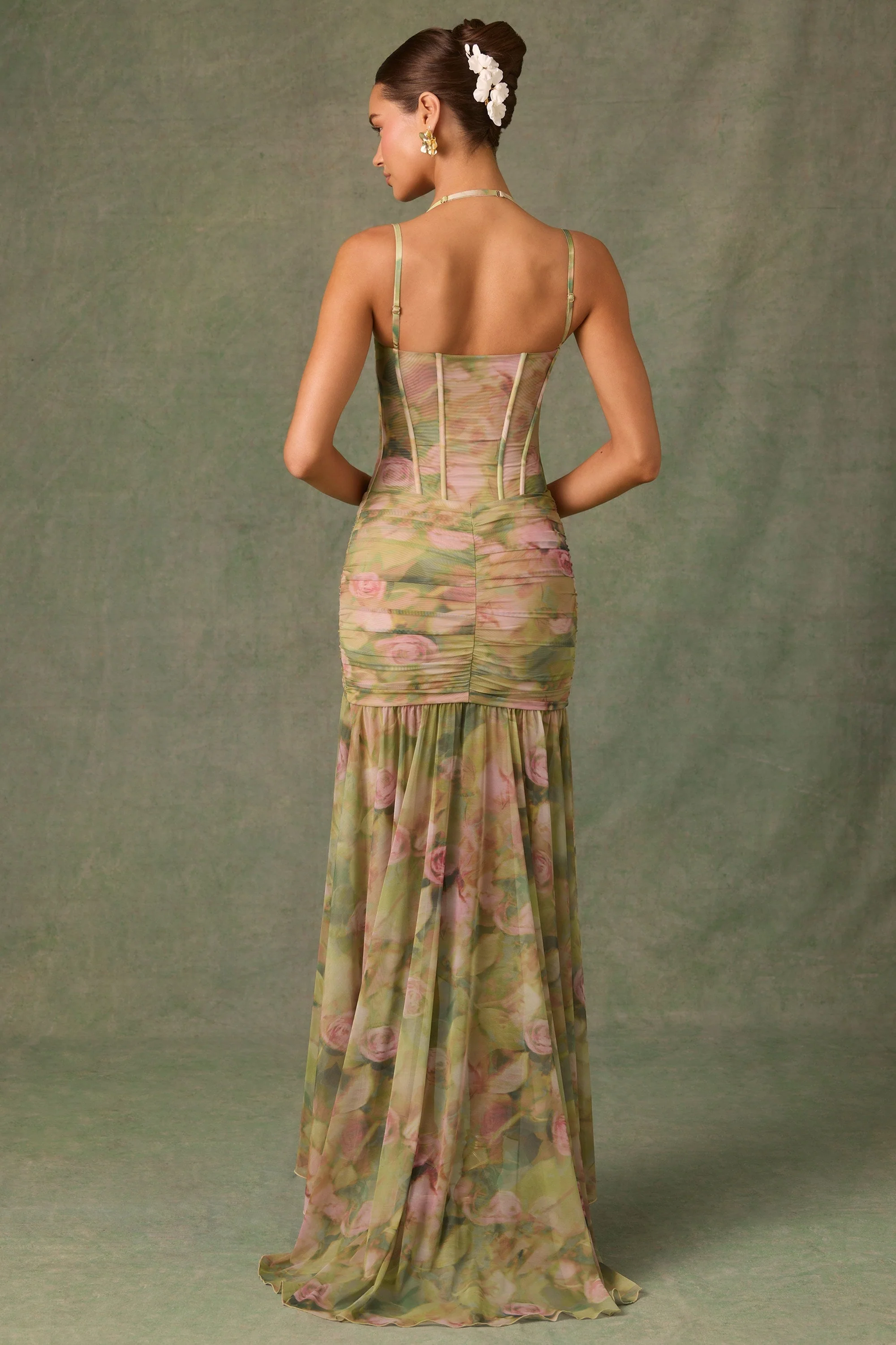 Esmeralda | Asymmetrisches Bodycon-Kleid mit Volants - Image 2