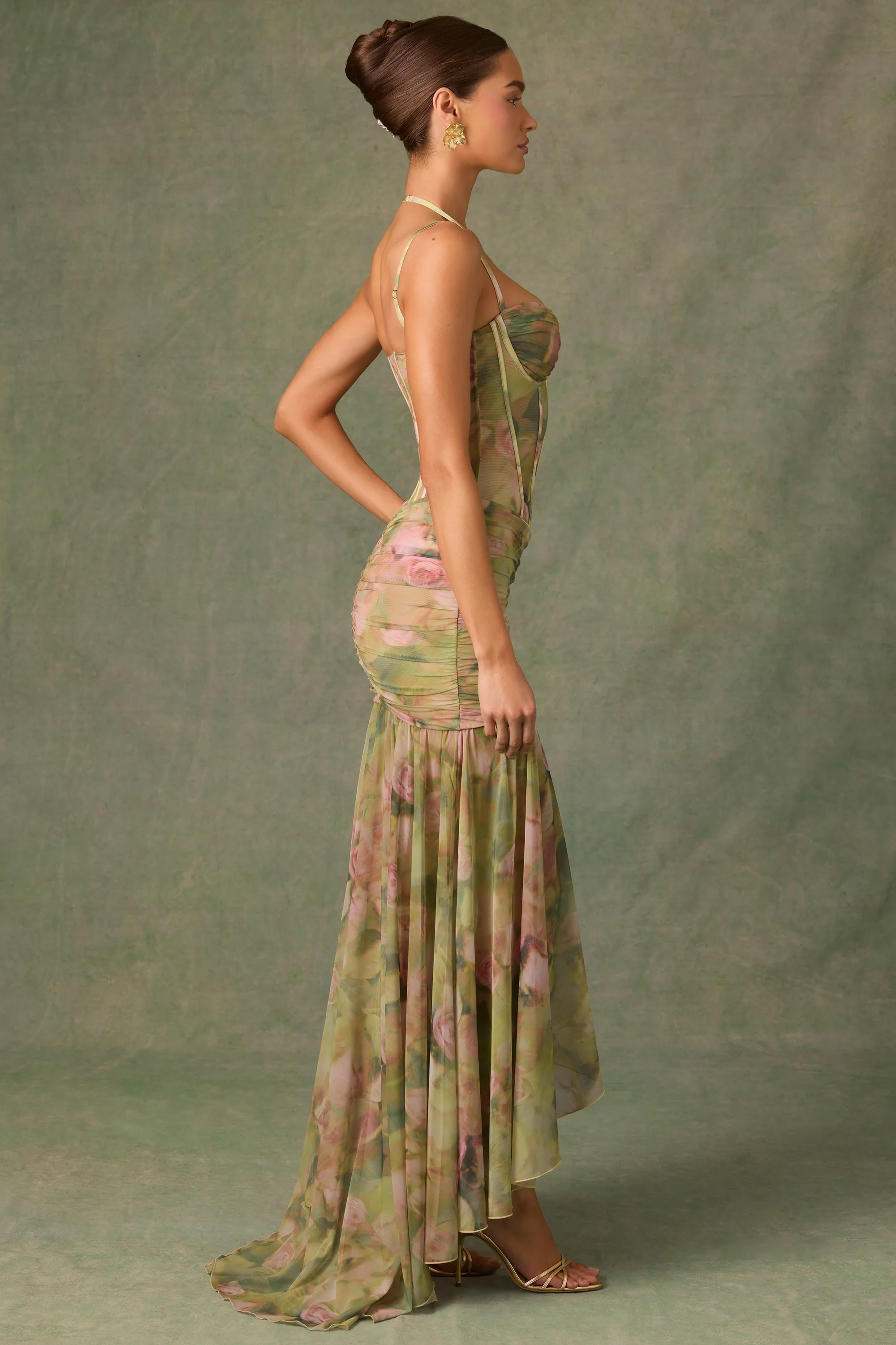 Esmeralda | Asymmetrisches Bodycon-Kleid mit Volants - Image 3