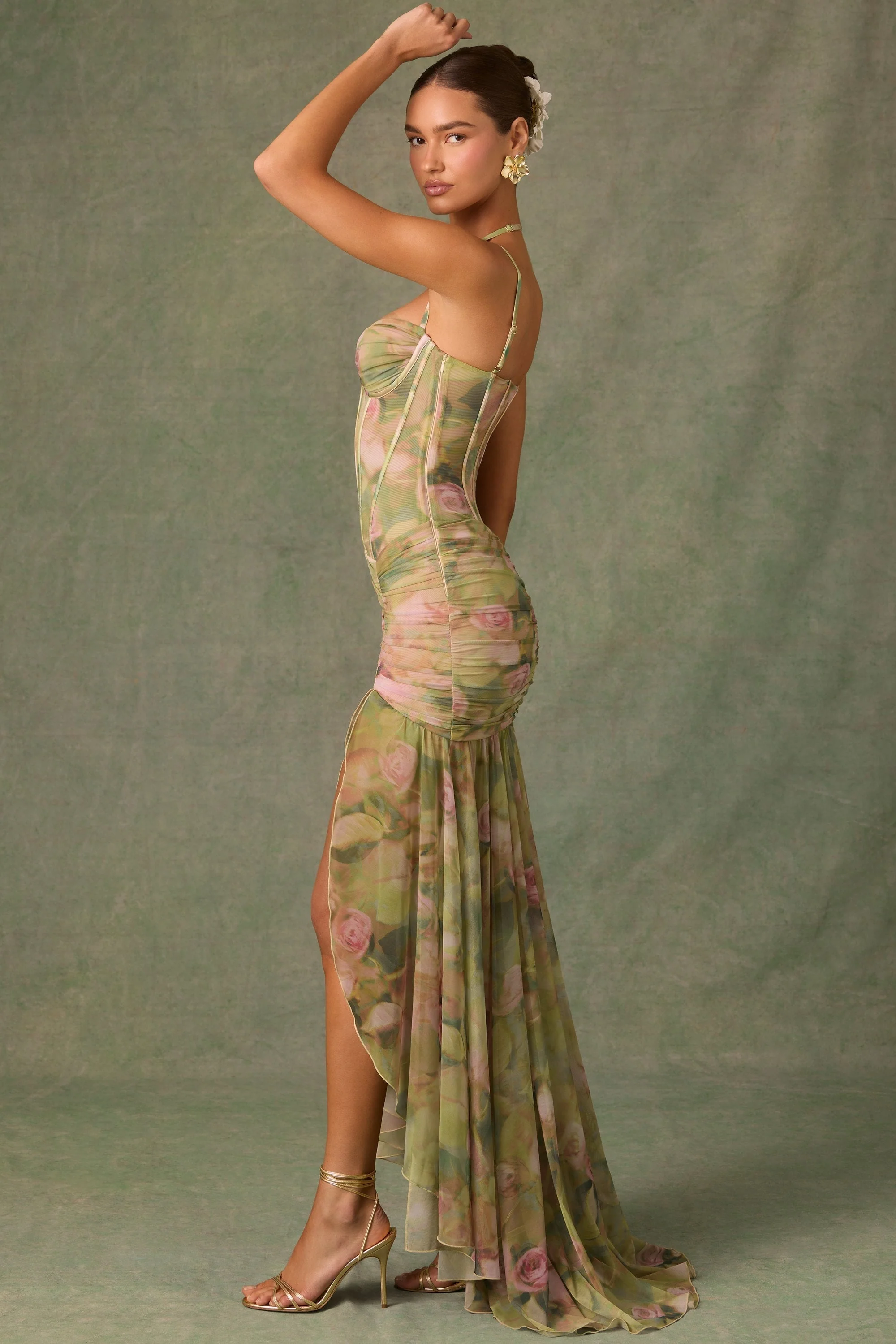 Esmeralda | Asymmetrisches Bodycon-Kleid mit Volants - Image 7