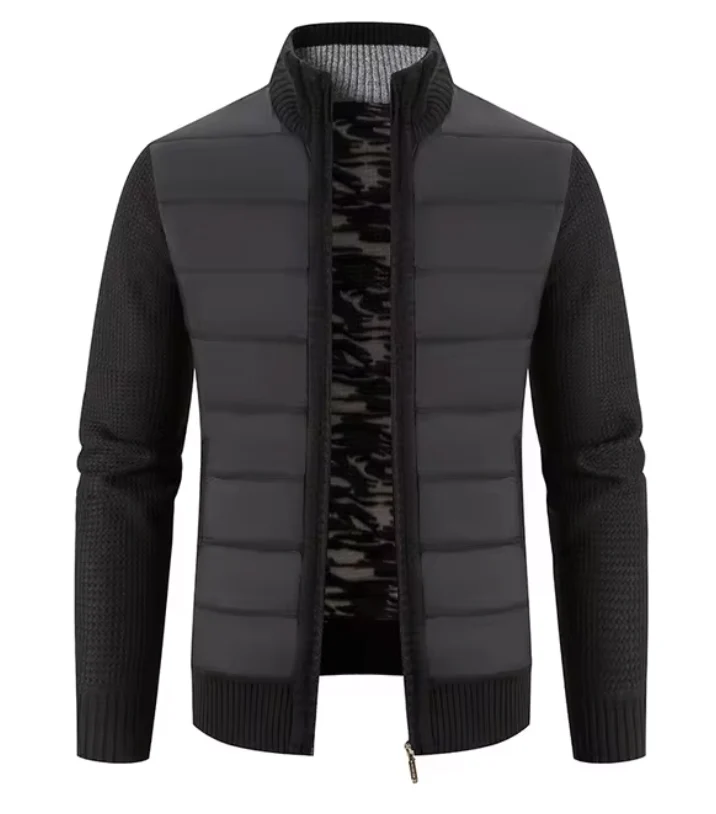 Ethan Stehkragen Pullover – Langärmelige Herrenjacke