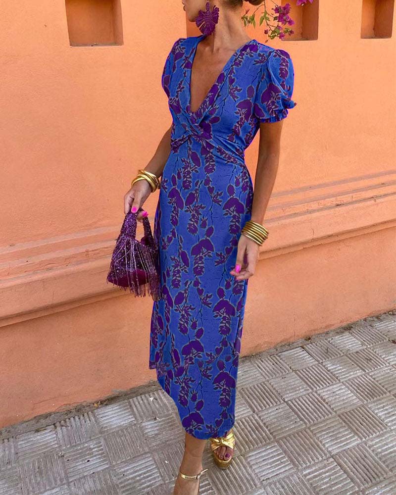 Evalena - Stylisches Axi-Kleid mit Puffärmeln für Frauen - Image 3