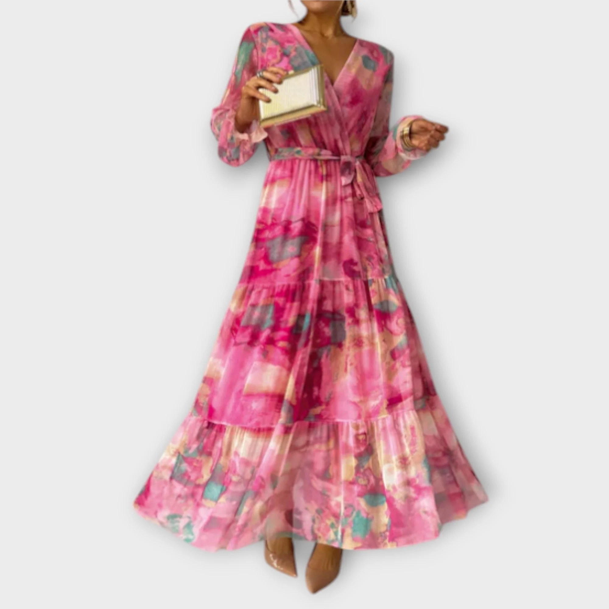 Evelyn - Aquarell Traum Maxi Dress