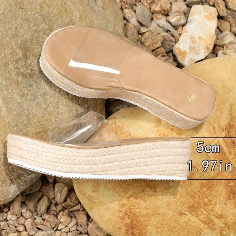 Evelyn - Transparente Damen-Rutschsandalen mit einem Band - Image 3