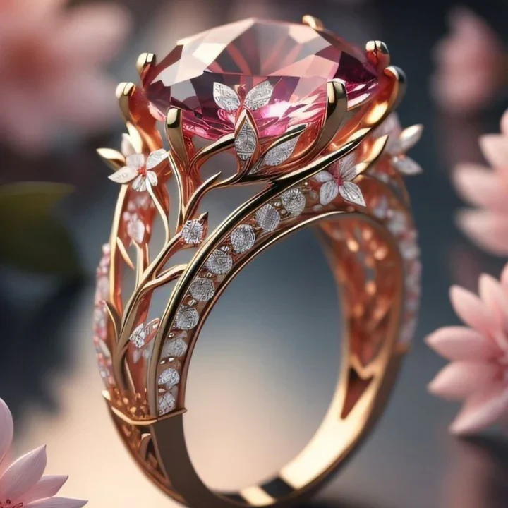Exotischer rosa Blumenring