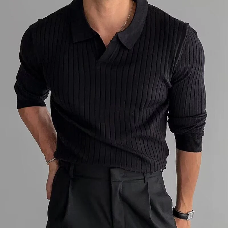 Fabian Langarm mit Rippenstruktur Polo - Image 2
