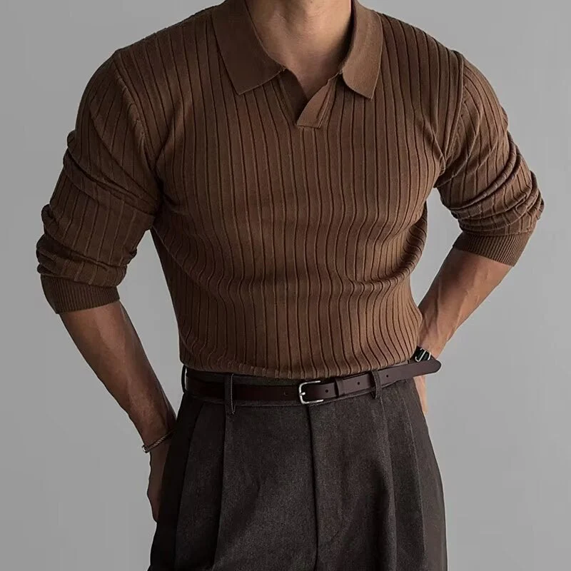 Fabian Langarm mit Rippenstruktur Polo - Image 3