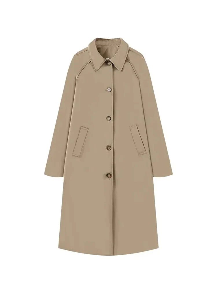Farah | Langer Trenchcoat Mit Karofutter - Image 6