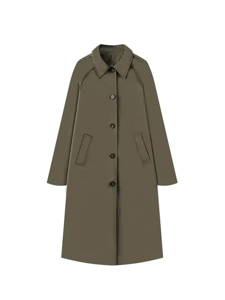 Farah | Langer Trenchcoat Mit Karofutter - Image 7
