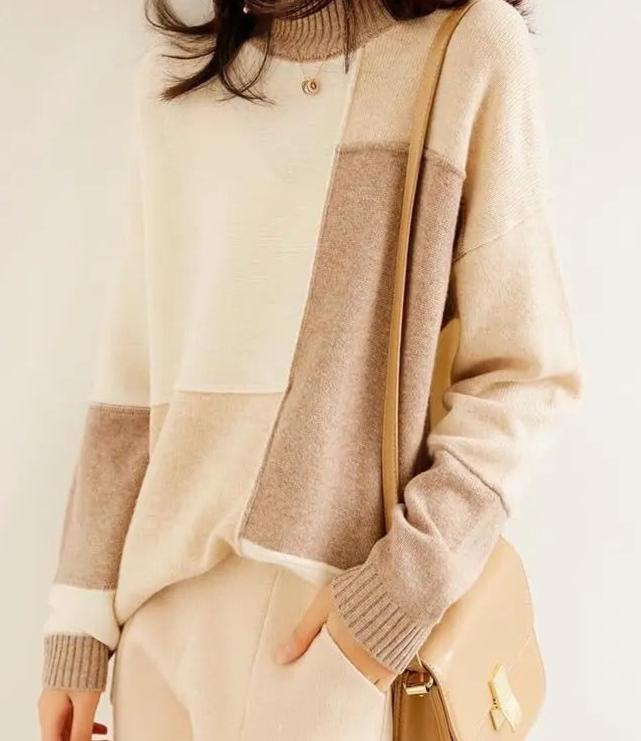 Farbblock Damen Pullover - Image 3
