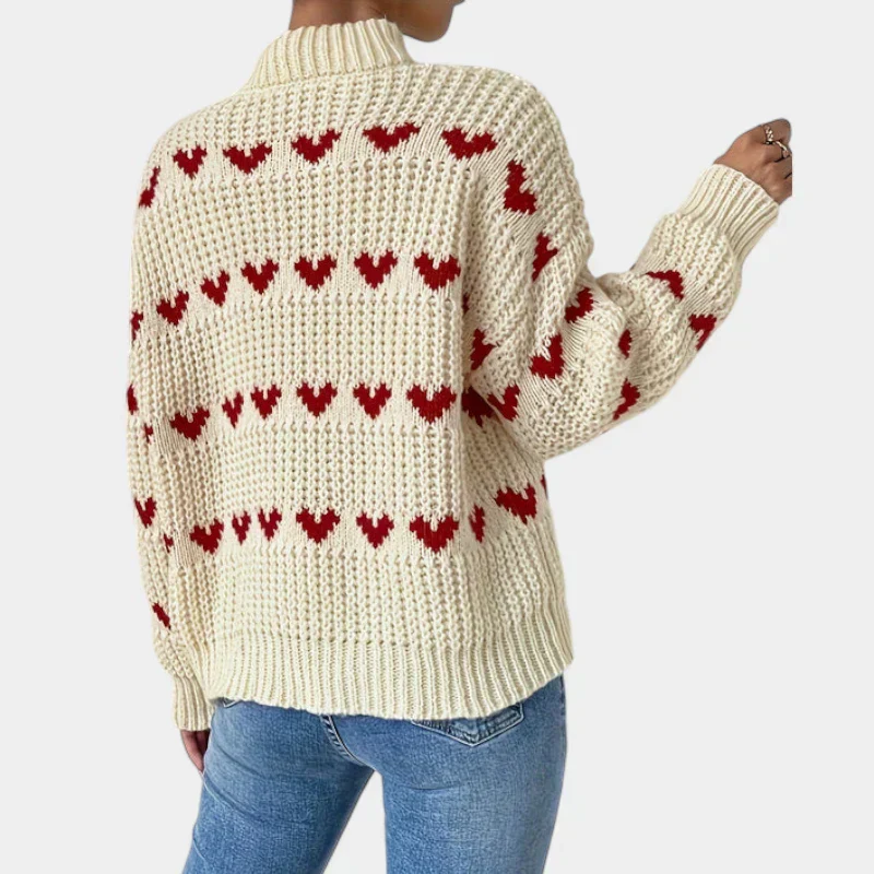 Fayen | Strickpullover Mit Herzmuster - Image 2