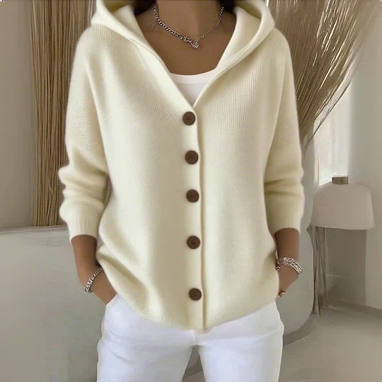 Felicia | Trendige Strickjacke mit Kapuze - Image 2
