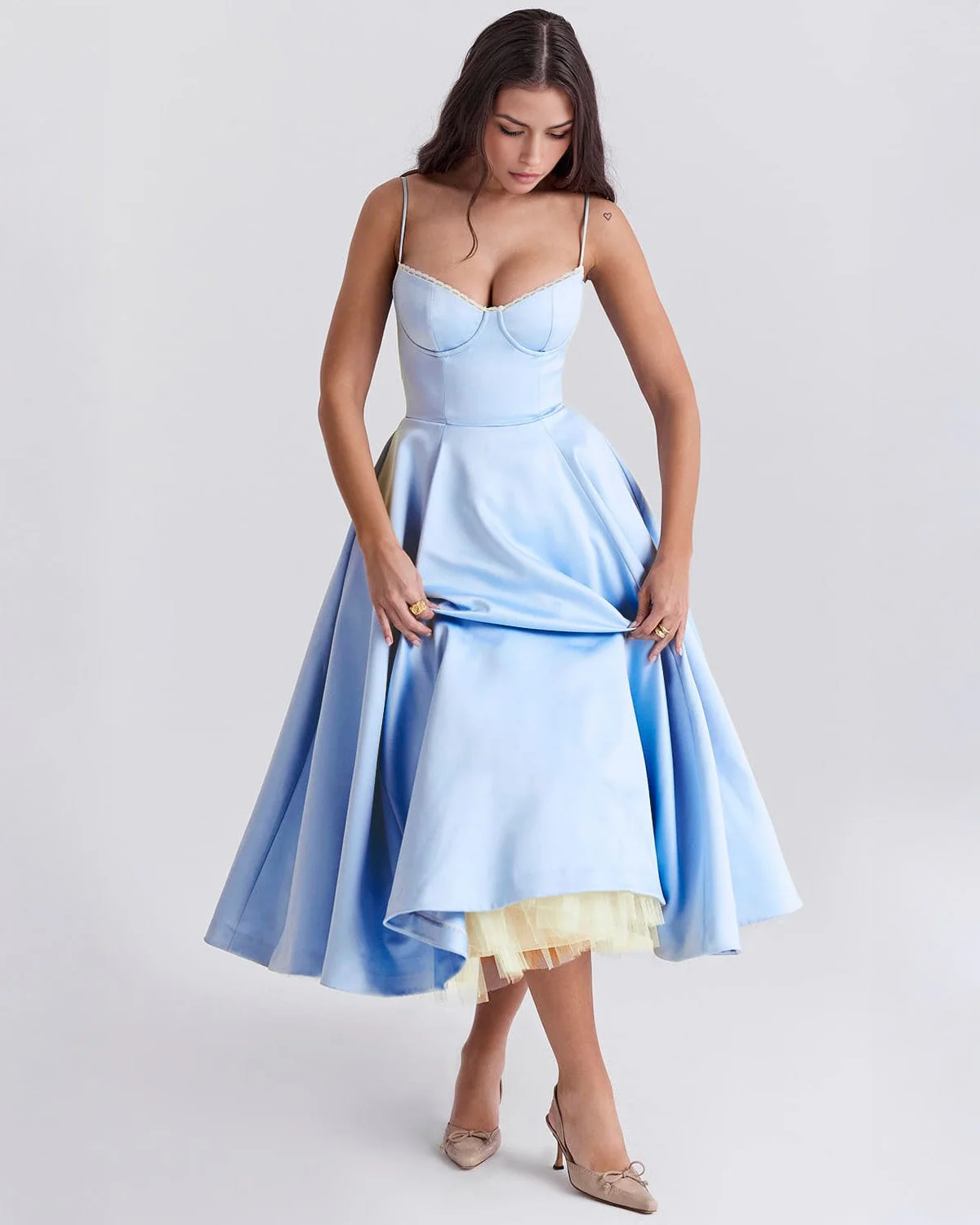 Fenja | Midi-Kleid aus Duchesse-Satin mit Oberteil - Image 4