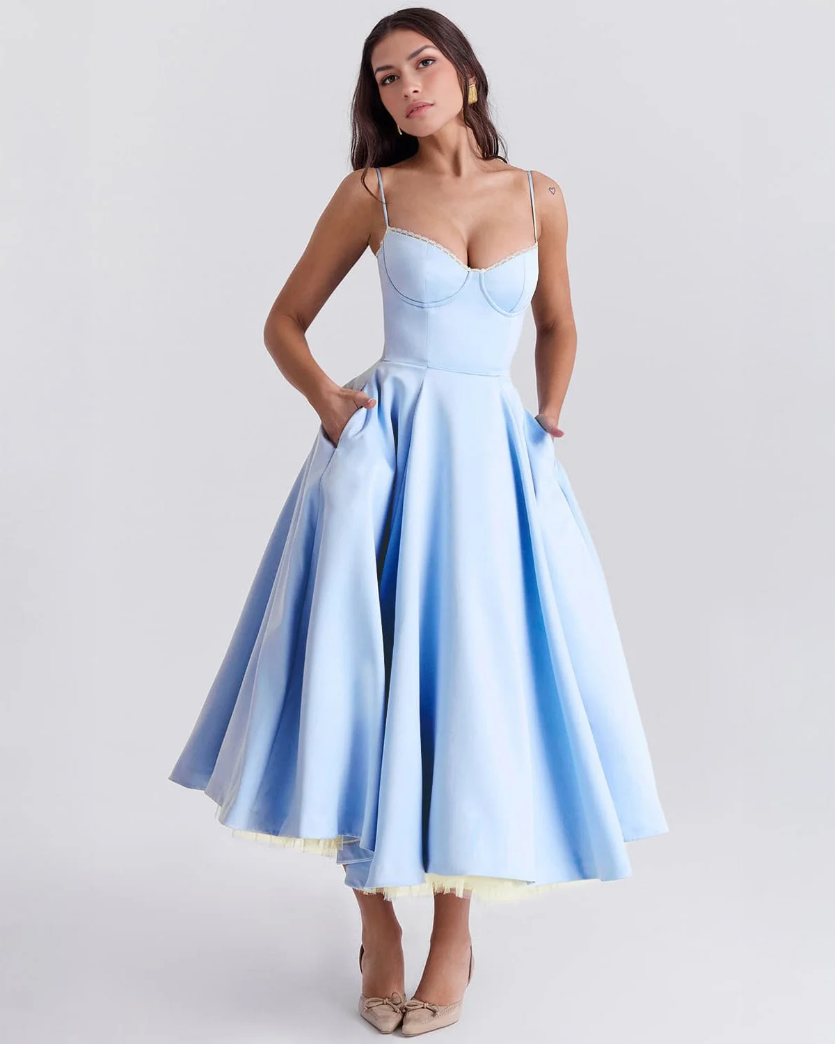 Fenja | Midi-Kleid aus Duchesse-Satin mit Oberteil - Image 5