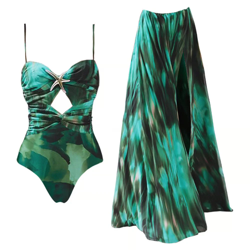 Fiona – Badeanzug-Set mit Seestern-Print