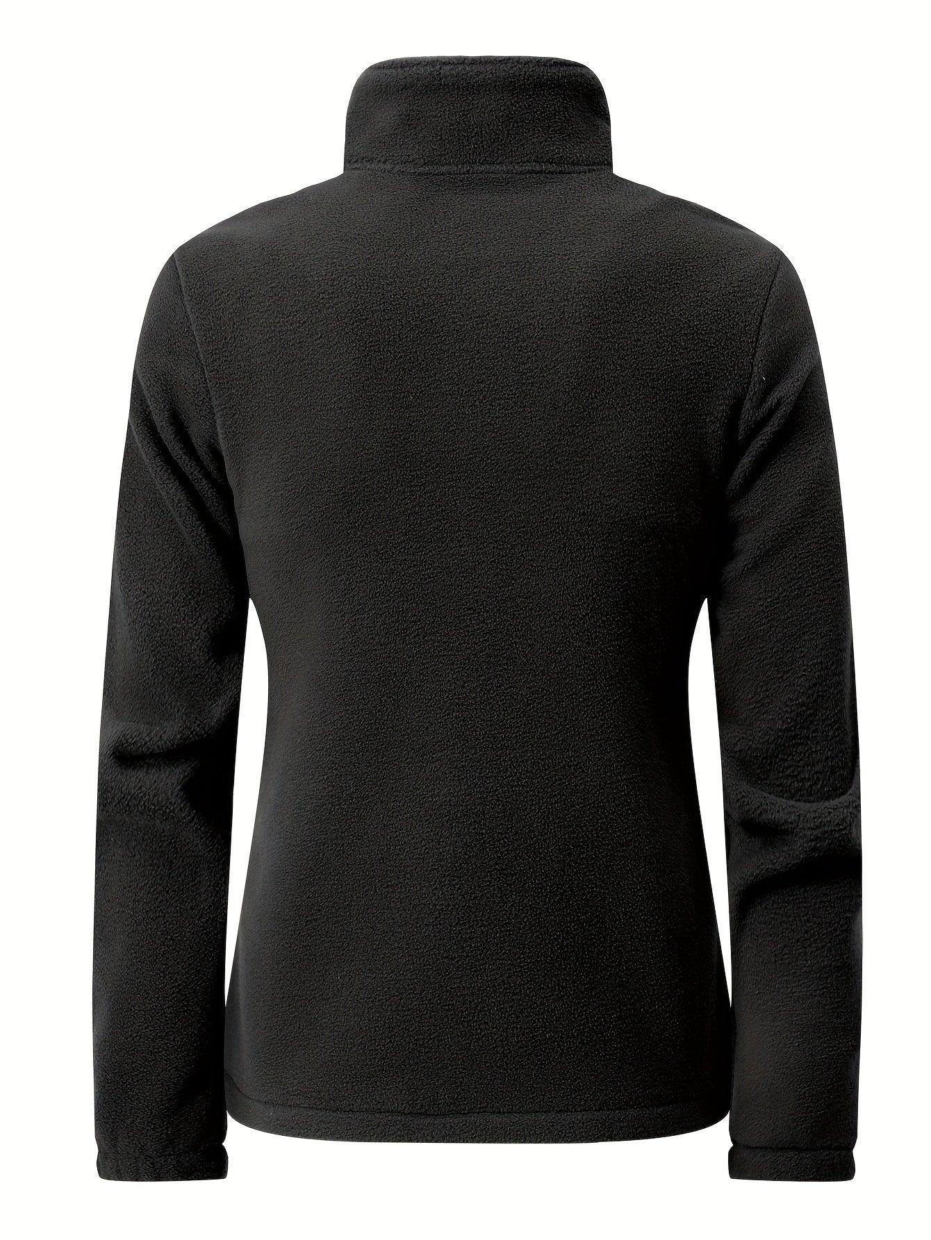 Fleecejacke Damen Mit Stehkragen | Reißverschluss Sportjacke Outdoor - Image 3