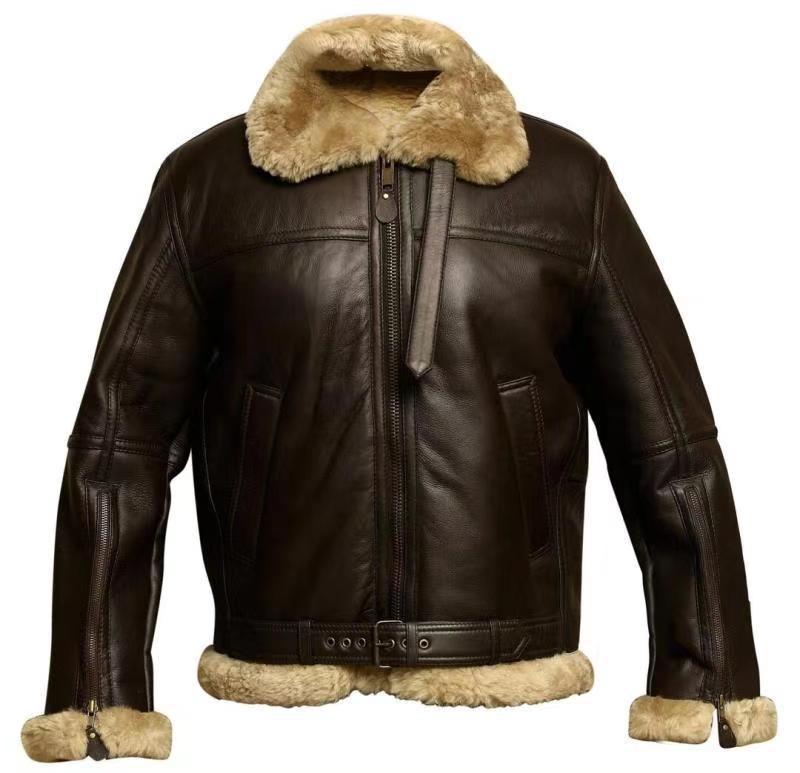 Fletcher™ | Premium Lammfell-Lederjacke - Image 4