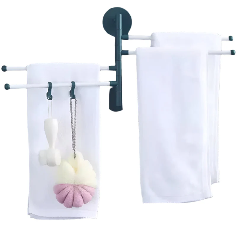 FlexiRack – Zusammenklappbare, rotierende Wandhalterung und Handtuchhalter - Image 6