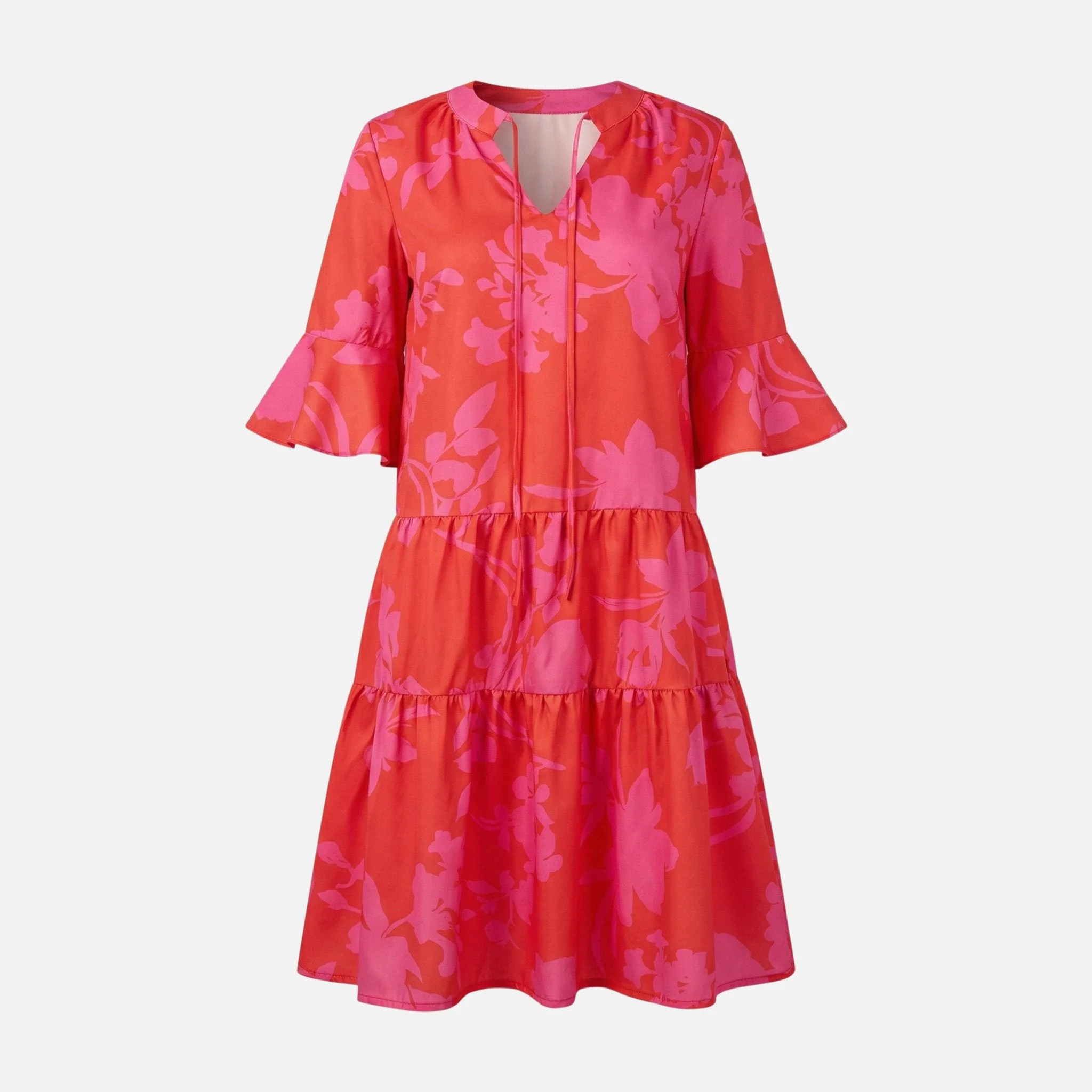 Waltraud | Damen Fließendes Midikleid Leoparden V-Ausschnitt – Leo Midi Kleid - Image 8