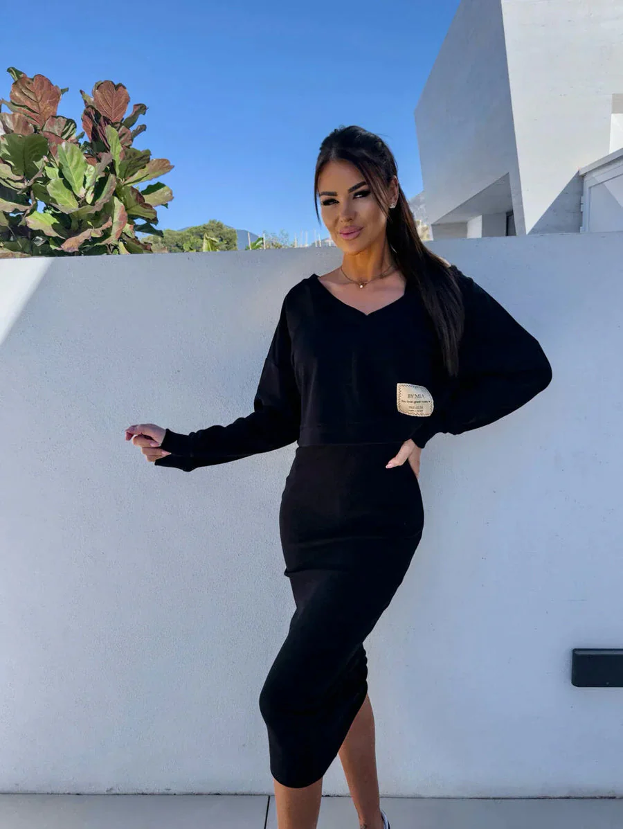 FLORA - ZWEITEILER-SET AUS PULLOVER UND KLEID - Image 3