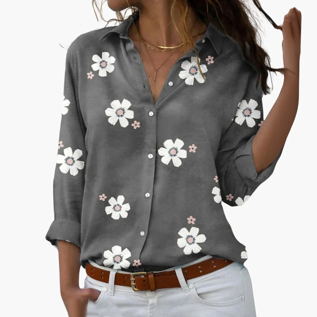 Florale Bluse mit elegantem Blumenmuster - Damen Sommerlook - Image 4