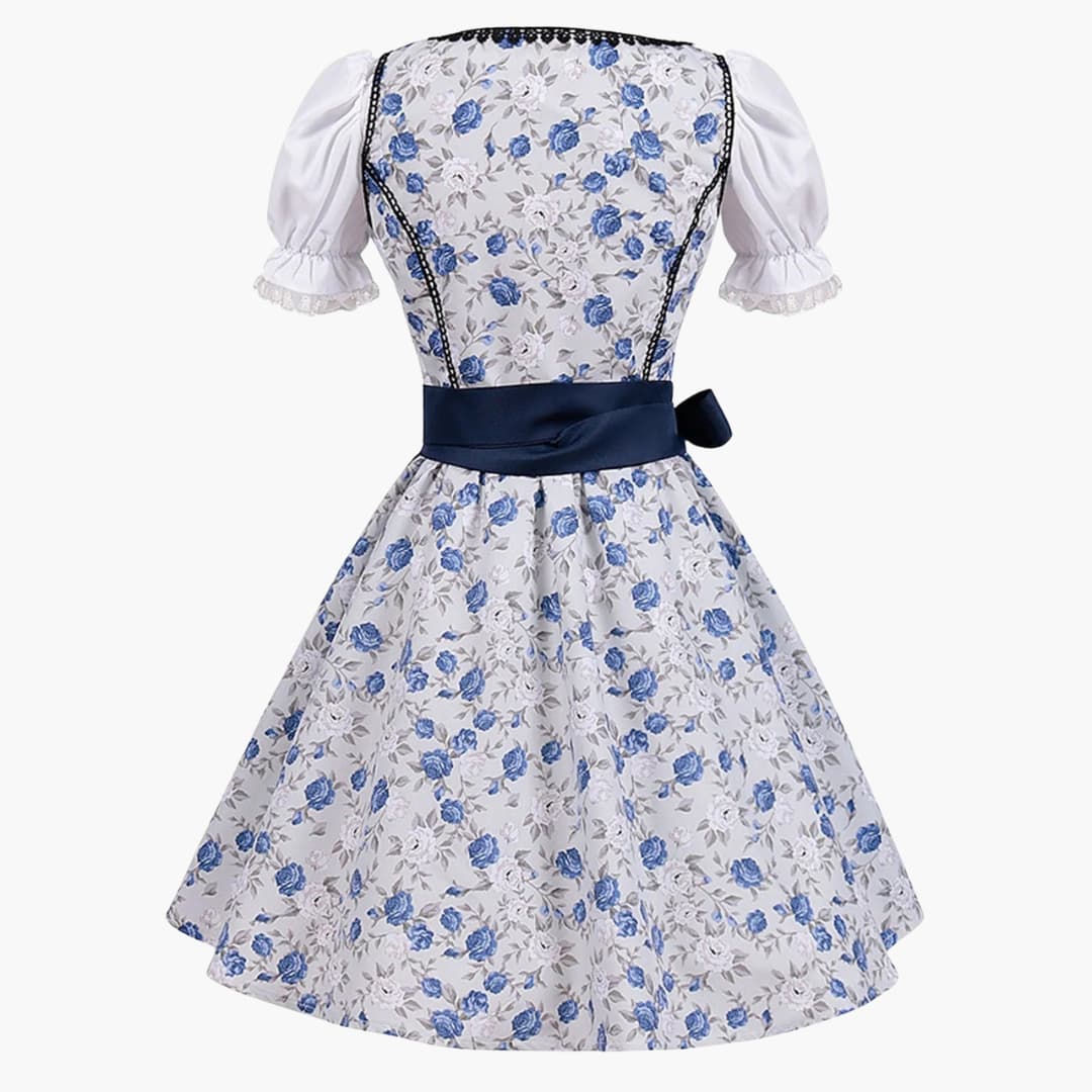 Florales Dirndl kleid mit Schnürmieder für Damen - Oktoberfest 2025 - Image 4