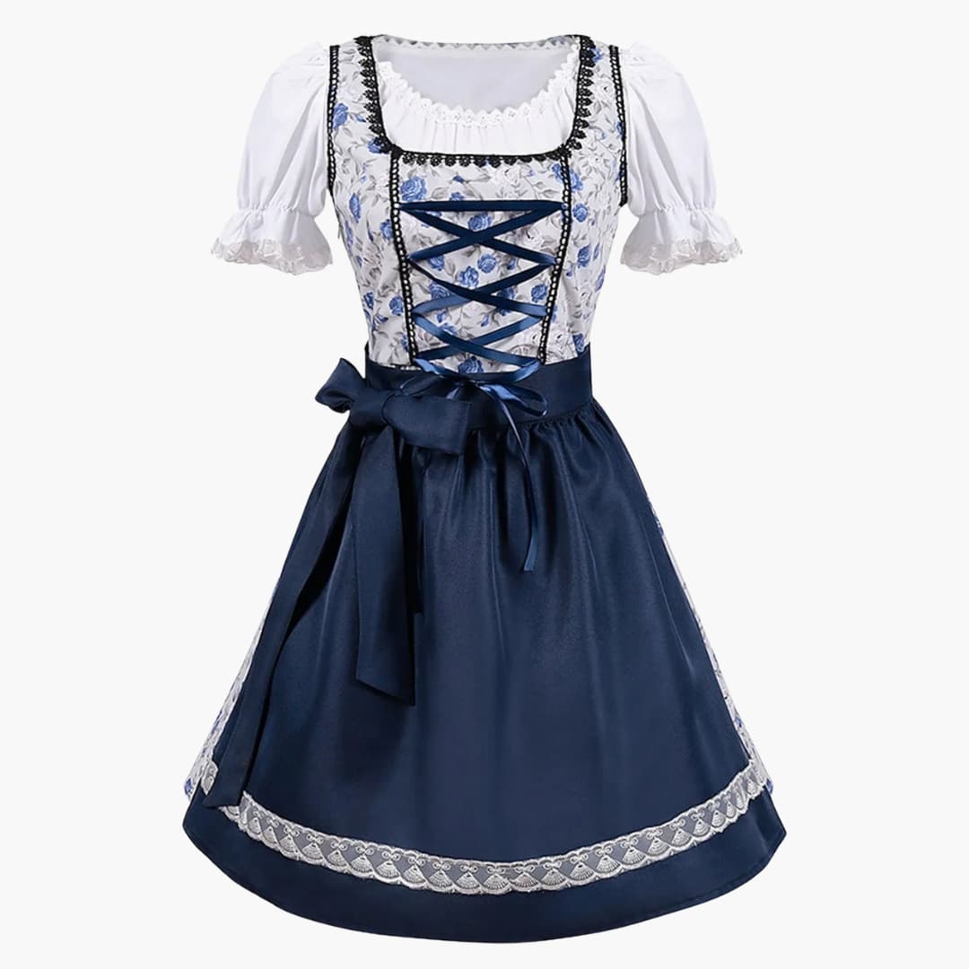 Florales Dirndl kleid mit Schnürmieder für Damen - Oktoberfest 2025 - Image 5
