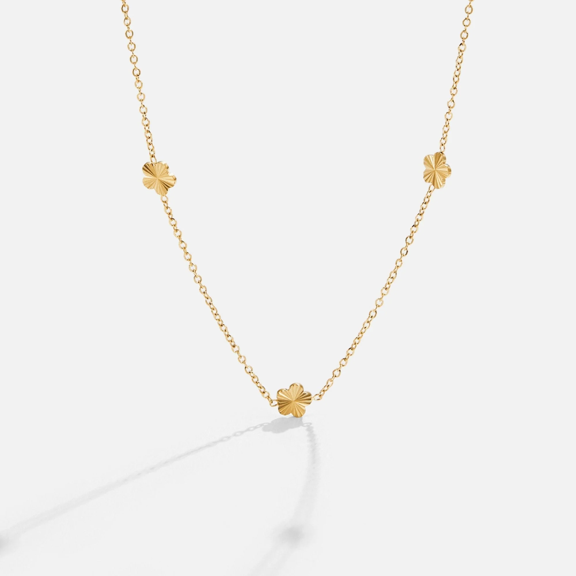 Flower Power Goldkette Halskette
