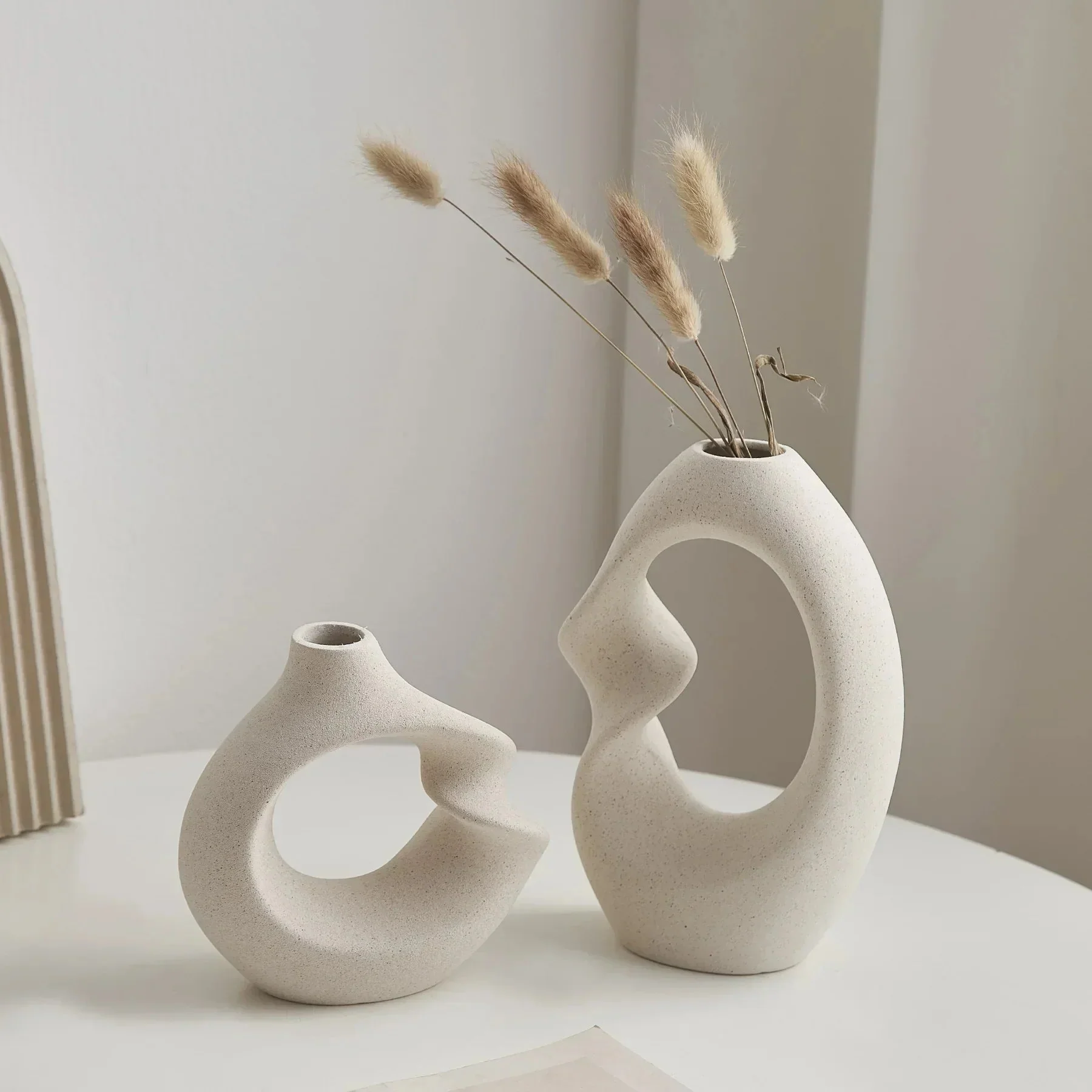 FormaNova Keramikvaseset – Modernes asymmetrisches skulpturales Vase-Set - Image 2