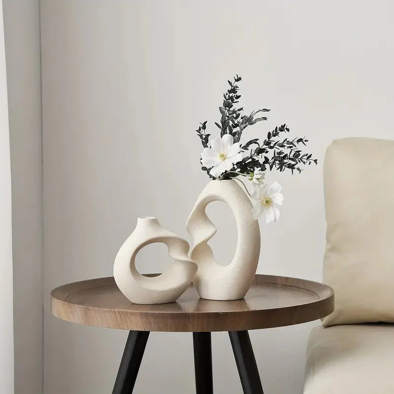FormaNova Keramikvaseset – Modernes asymmetrisches skulpturales Vase-Set - Image 5