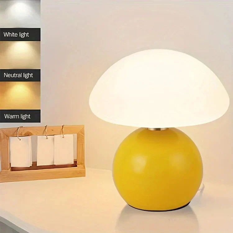 Französische Creme Tischlampe mit LED-Beleuchtung – Einstellbare Farben, Keramik, Durchmesser 20 cm, Höhe 22 cm - Image 8