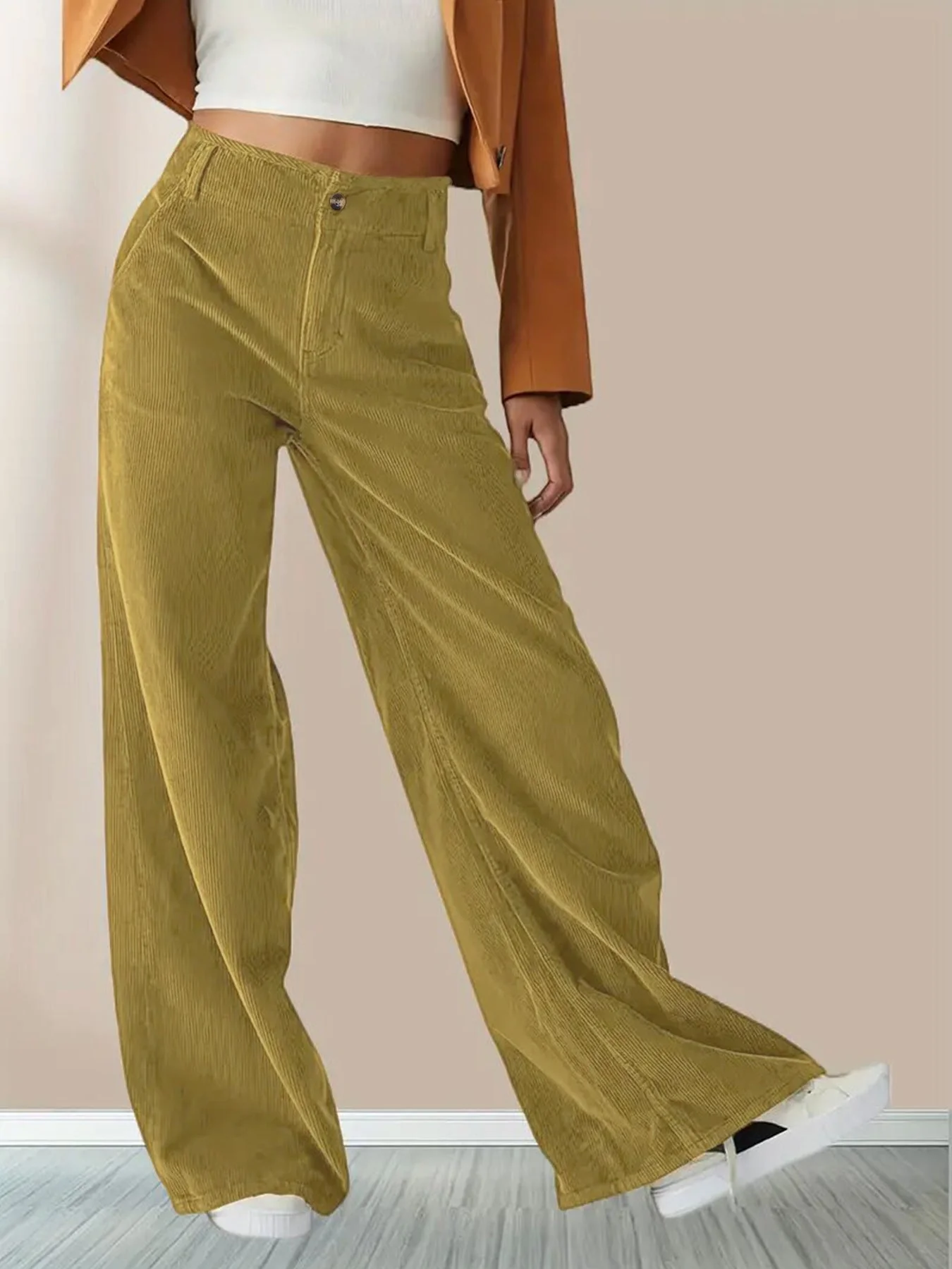 Frieda | Weite Bein Stoffhose - Image 5
