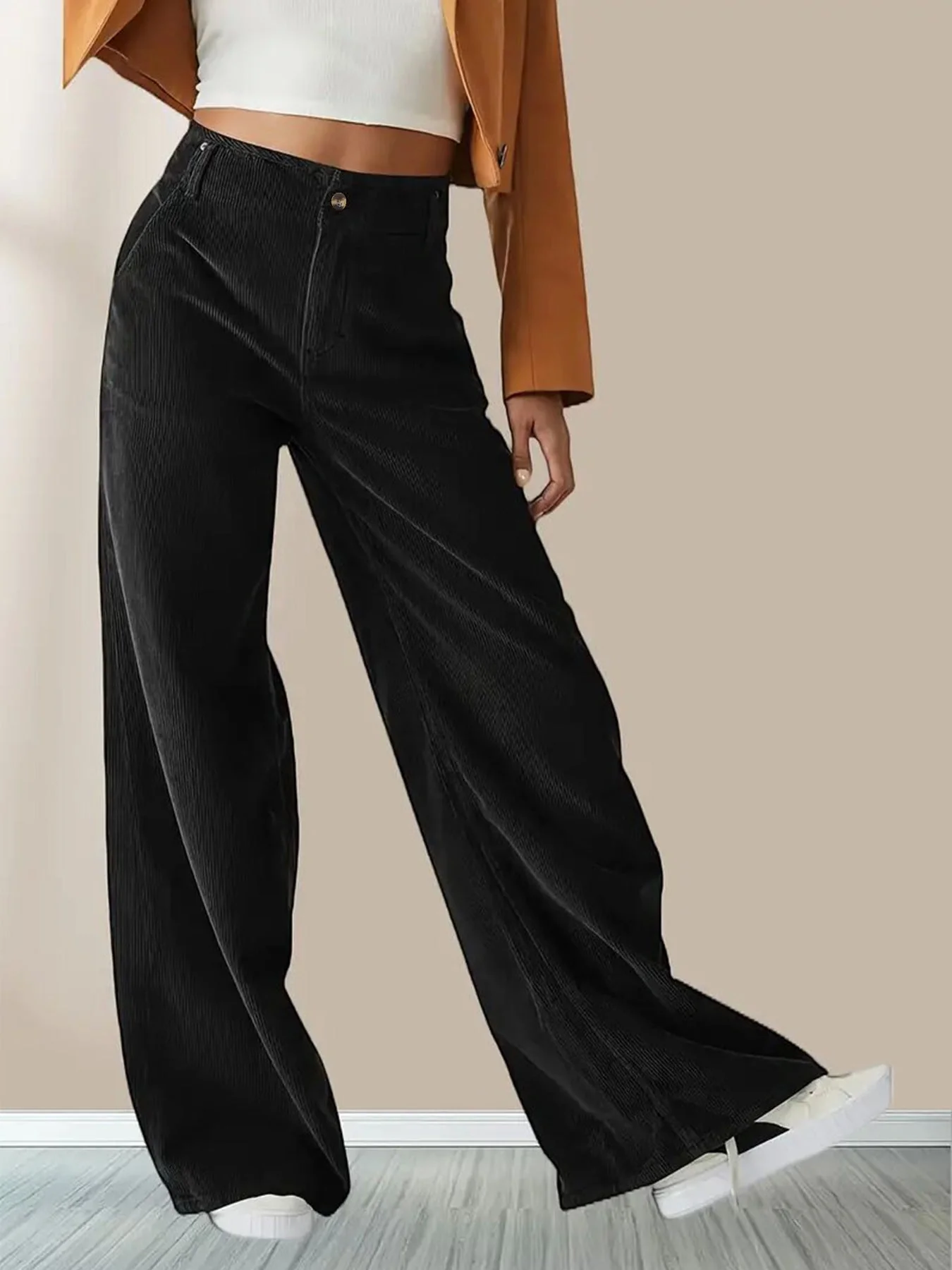 Frieda | Weite Bein Stoffhose - Image 6