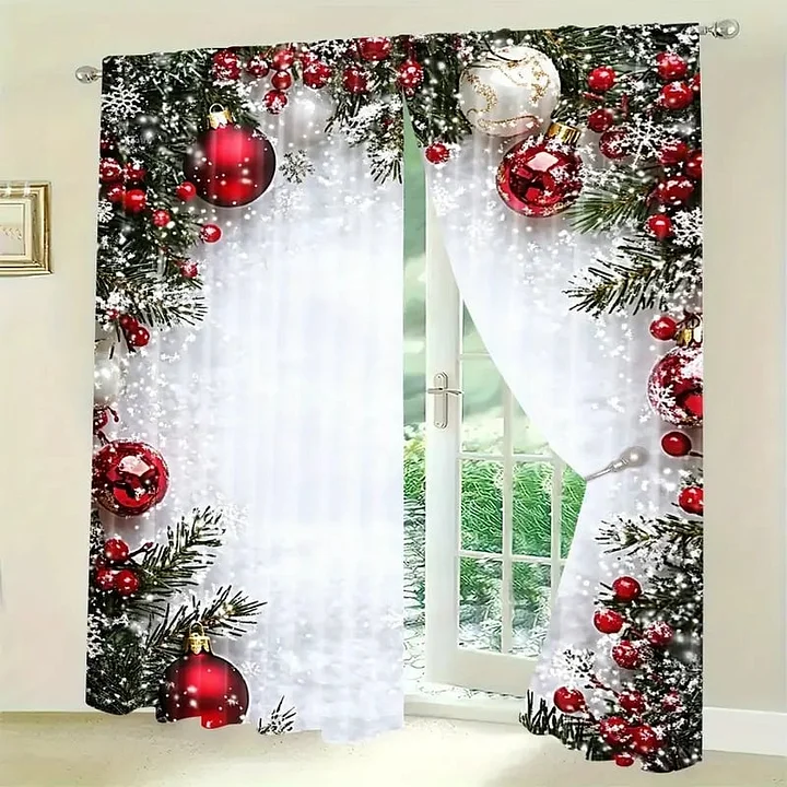 FrostLinen – Vorhänge mit Weihnachtsmotiv - Image 2