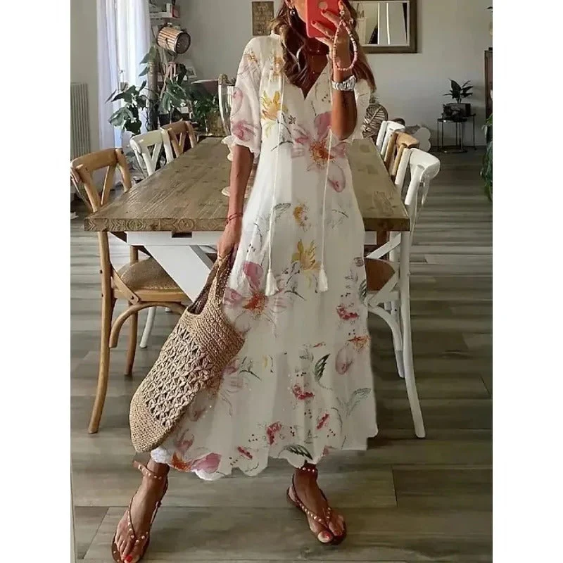 Geblümtes Maxikleid