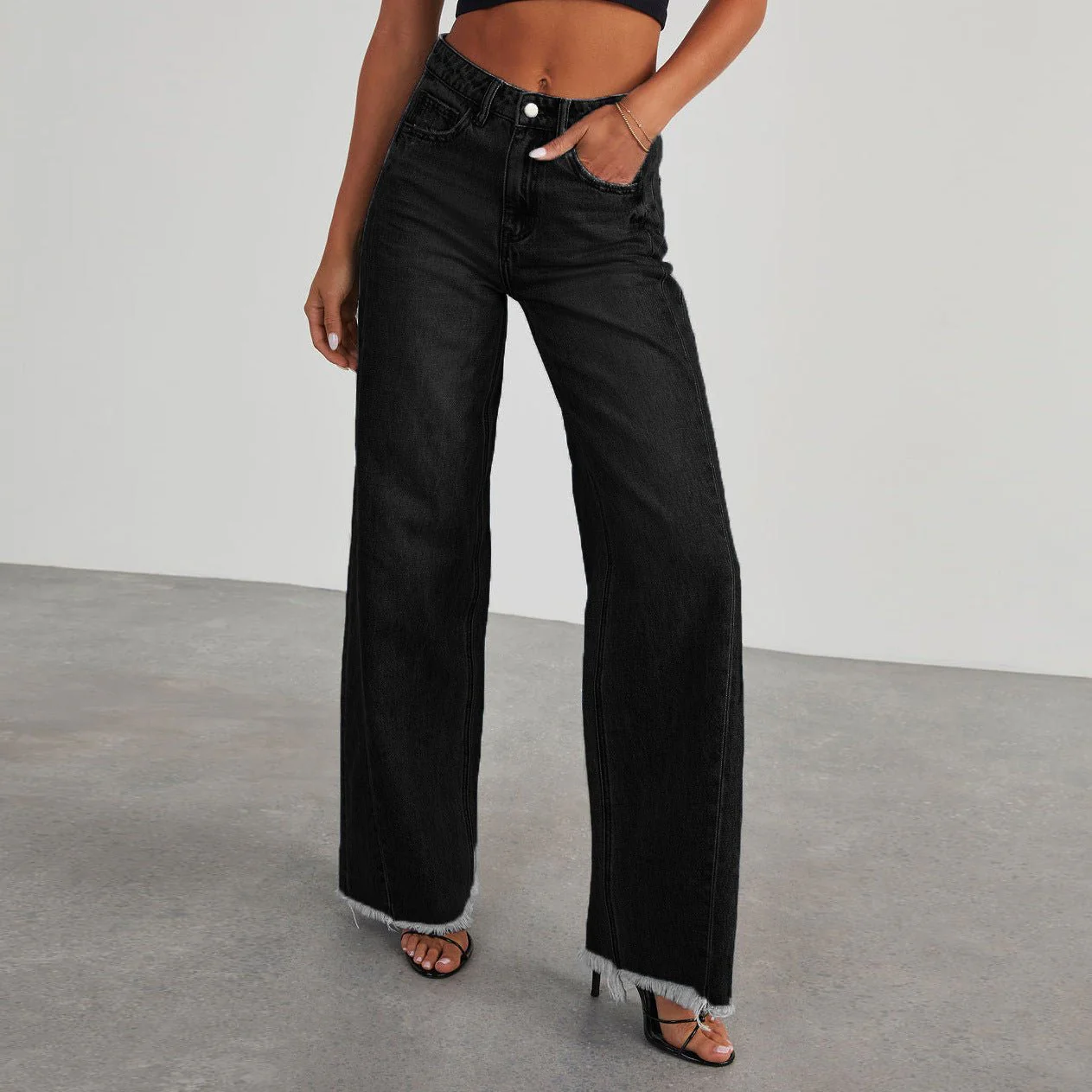 Gemma High-Waist-Jeans mit weitem Bein - Image 4