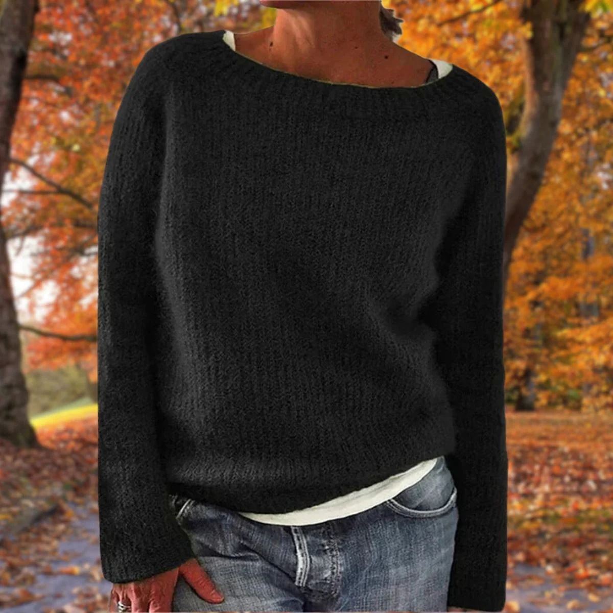 Gemütlicher Strickpullover – Mühelose Wärme mit Entspanntem Charme - Image 2