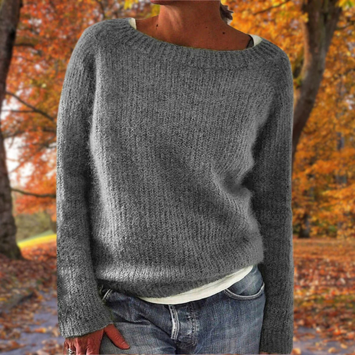 Gemütlicher Strickpullover – Mühelose Wärme mit Entspanntem Charme - Image 4