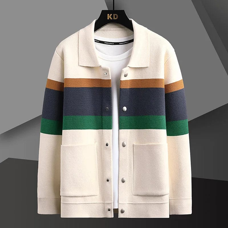 GERBICH - STRICKJACKE MIT STREIFEN UND KNÖPFEN - Image 2