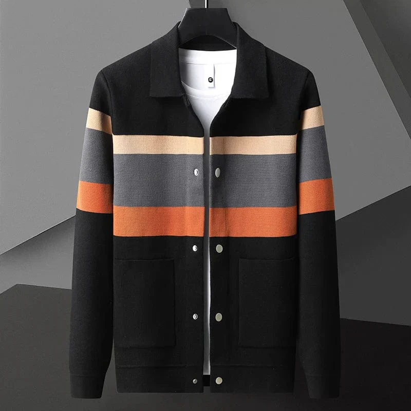 GERBICH - STRICKJACKE MIT STREIFEN UND KNÖPFEN - Image 4