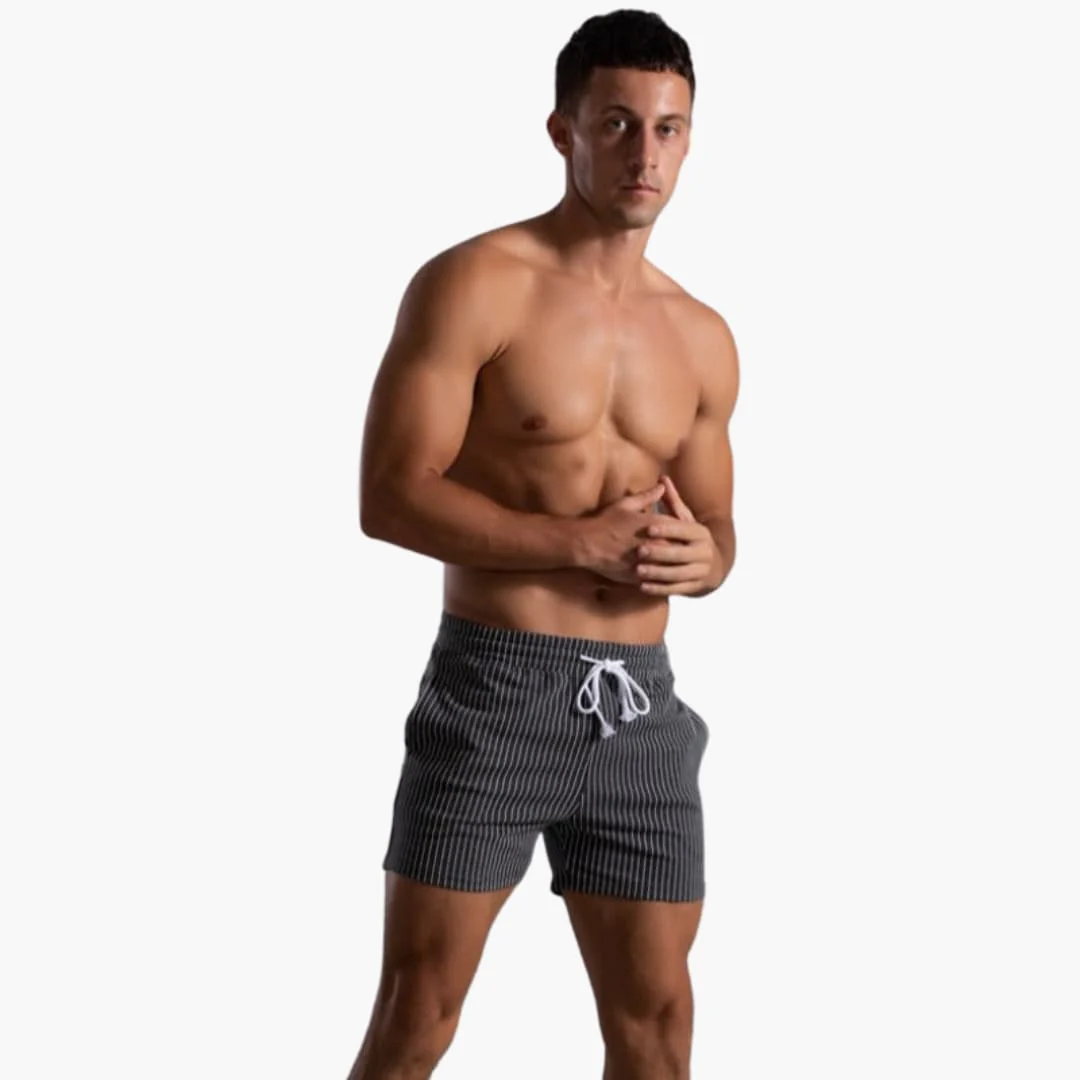 Gestreifte Shorts mit Kordelzug - für Herren im Sommerstil - Image 4