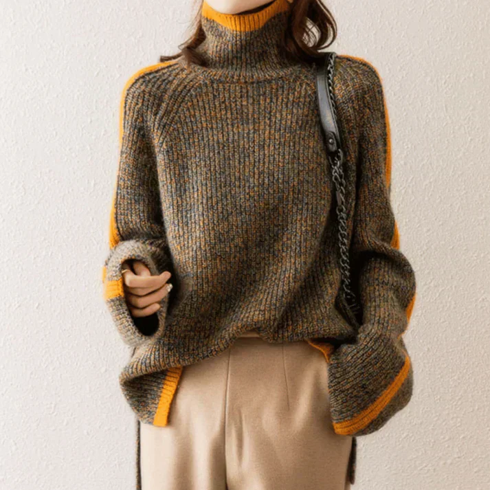 Gestreifter Rollkragenpullover – Kühne Wärme mit moderner Eleganz - Image 4