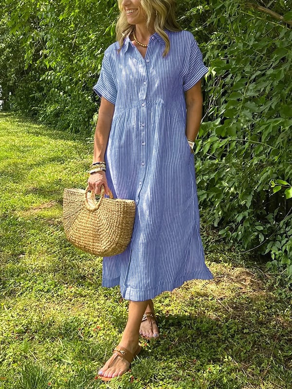 Gestreiftes Langarmhemd Damen – Elegantes, Luftiges Design für Sommer, Schmeichelhafte Passform, Vielseitig Kombinierbar