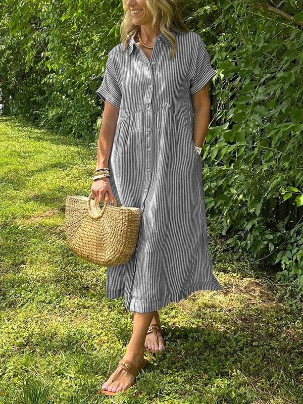 Gestreiftes Langarmhemd Damen – Elegantes, Luftiges Design für Sommer, Schmeichelhafte Passform, Vielseitig Kombinierbar - Image 10
