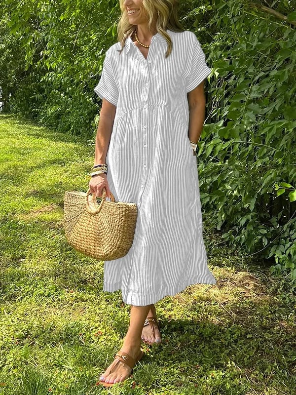 Gestreiftes Langarmhemd für Damen – Elegantes und Luftiges Design - Image 2