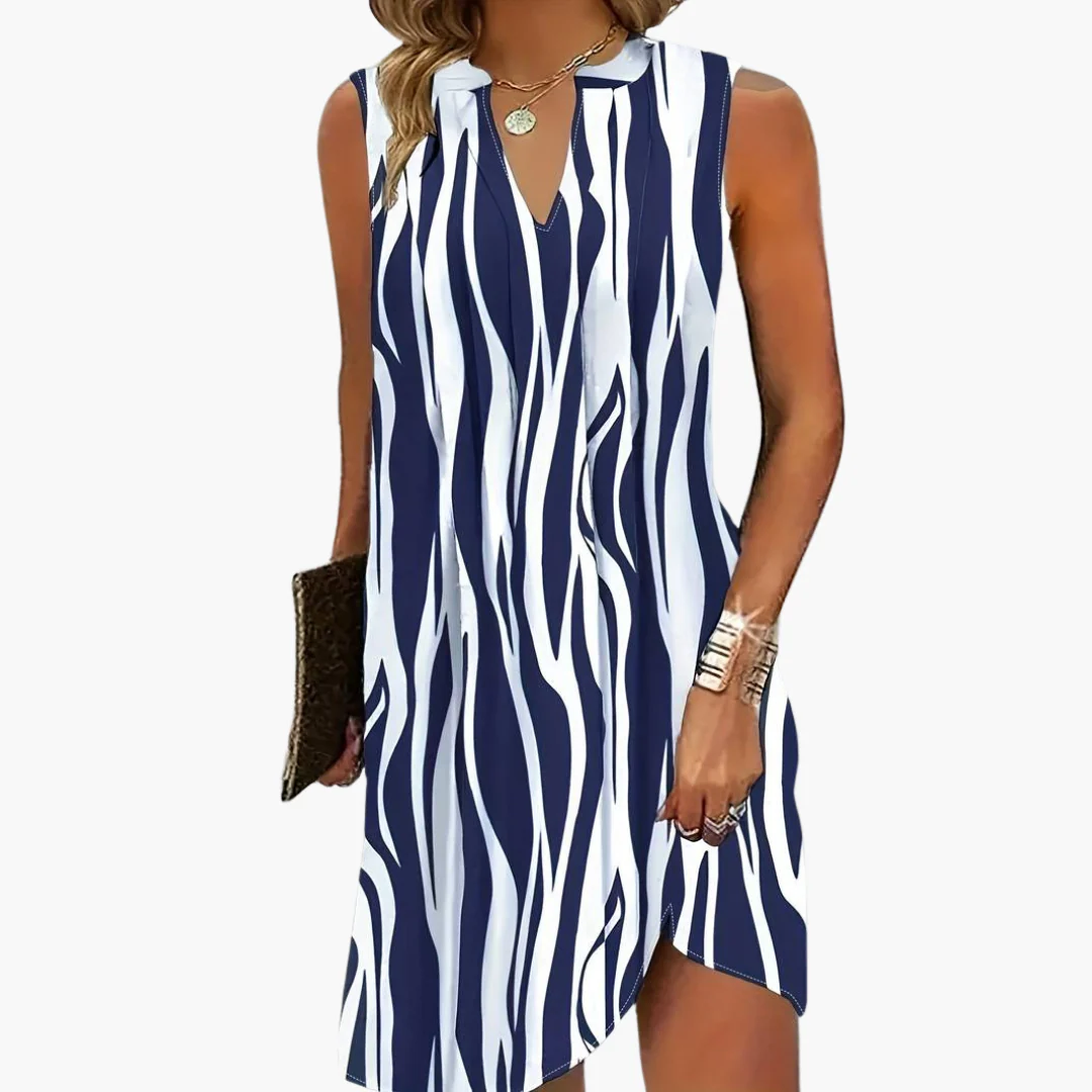 Gestreiftes Minikleid - Ärmelloses Damenkleid für den Sommer - Image 5