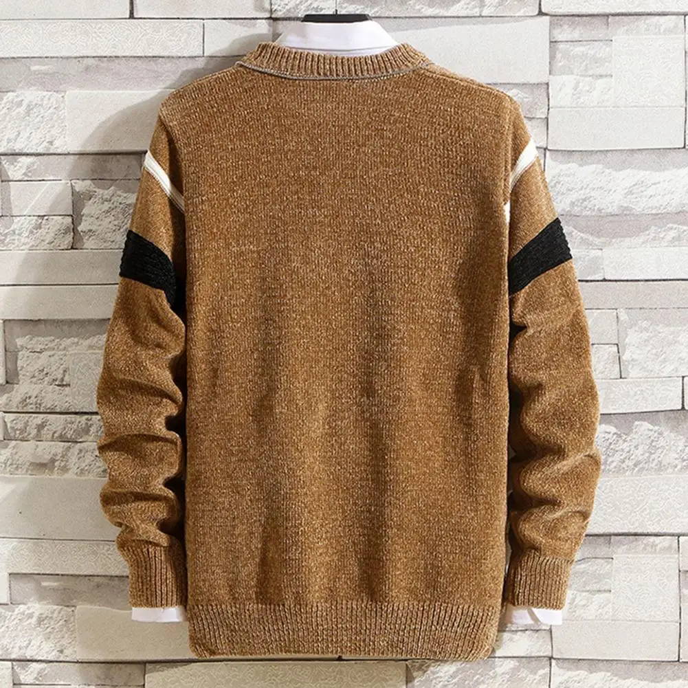 Gestrickter Pullover mit Kontraststreifen - Image 2