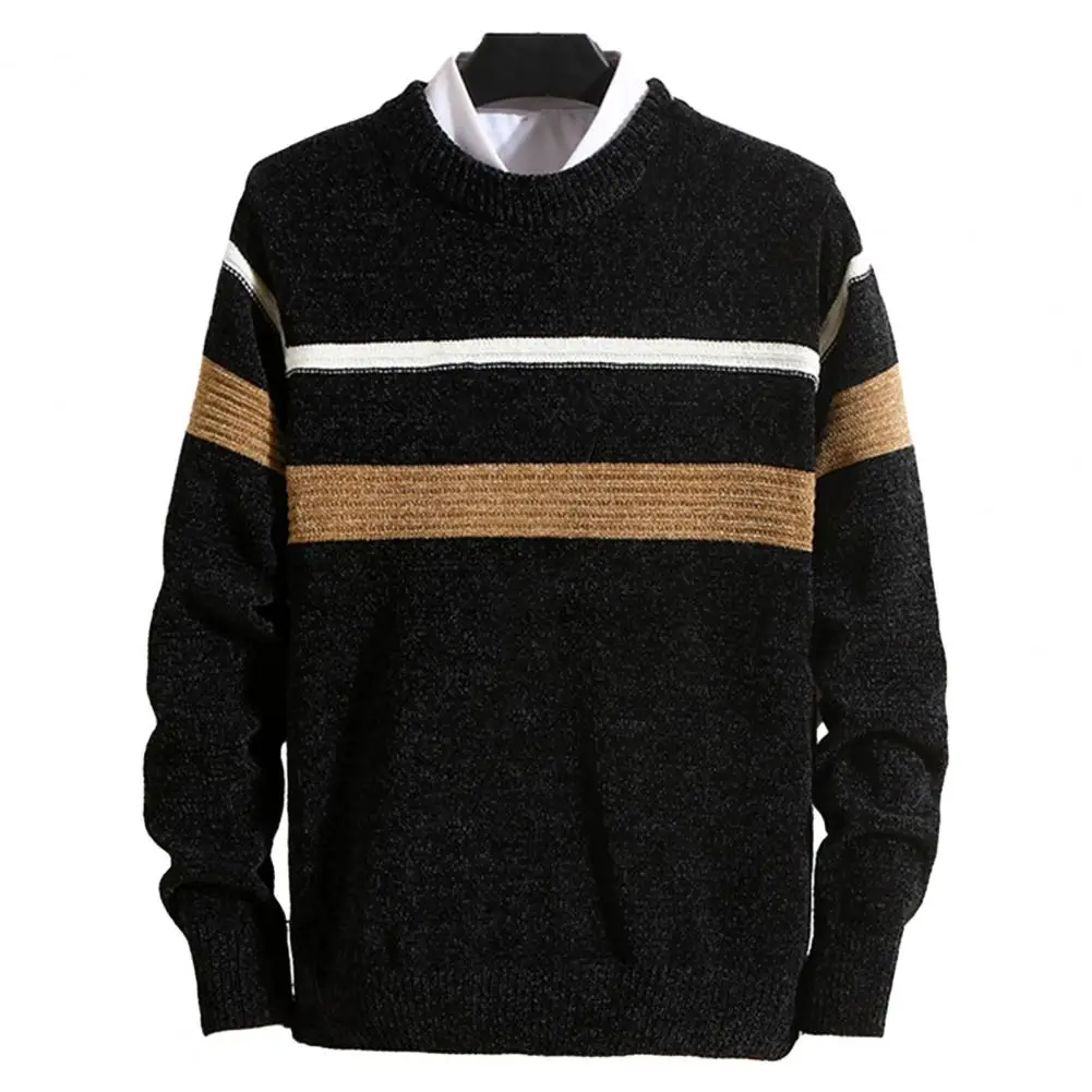 Gestrickter Pullover mit Kontraststreifen - Image 7
