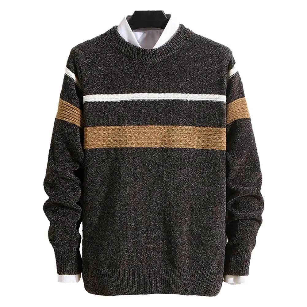 Gestrickter Pullover mit Kontraststreifen - Image 9
