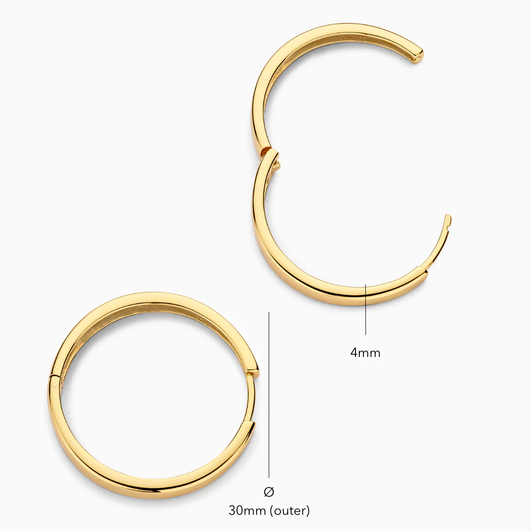 Gia Bold Gold Hoop Earrings - Image 6