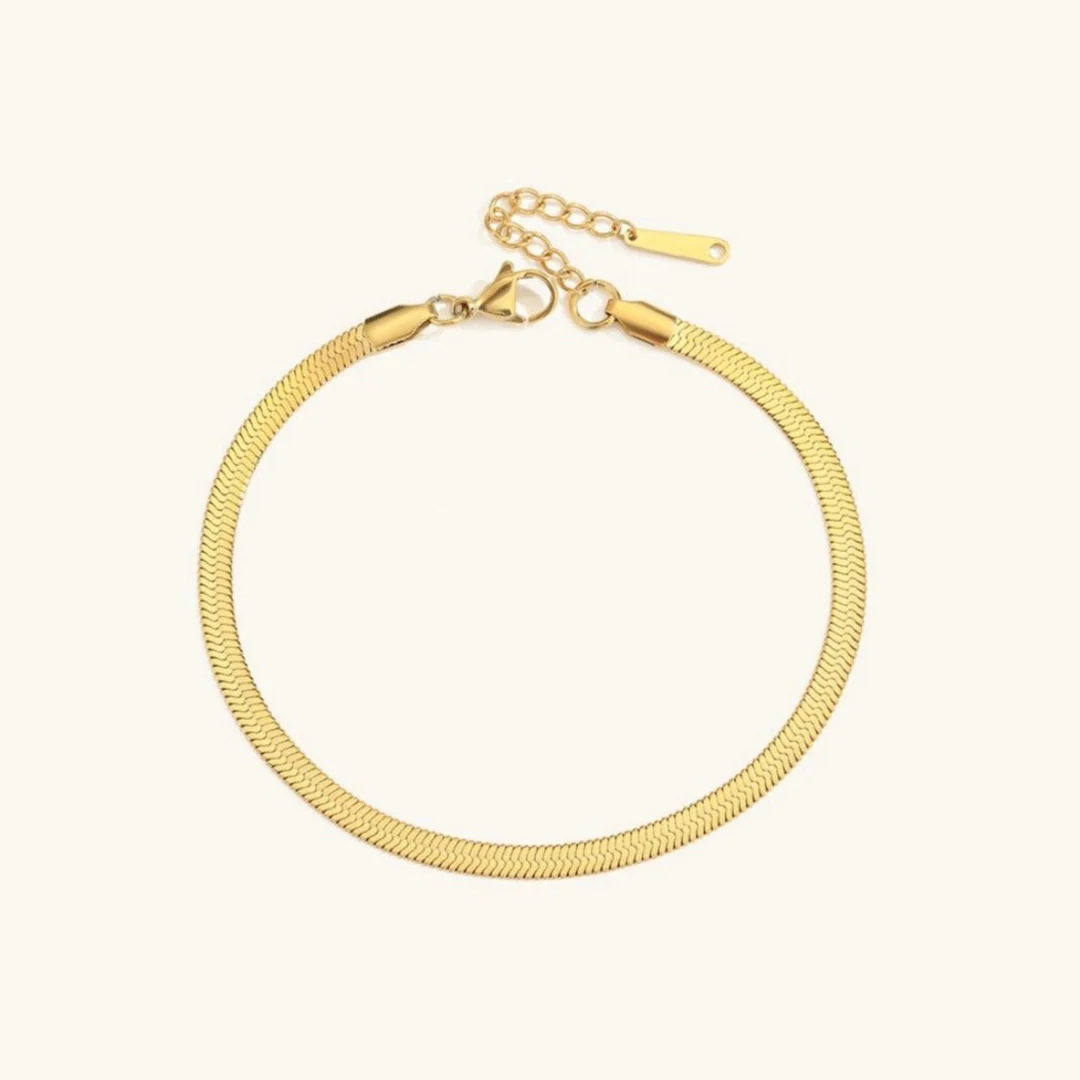 GIA GOLD HERRINGBONE FUSSKETTCHEN